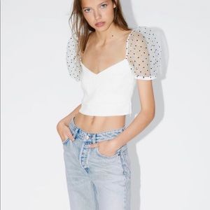 Zara Polka Dot Top